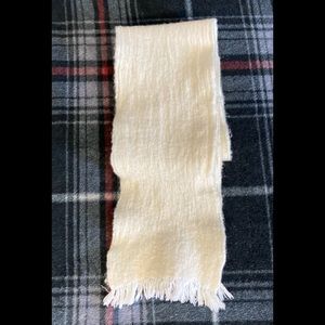 J.crew cream colored jacket scarf